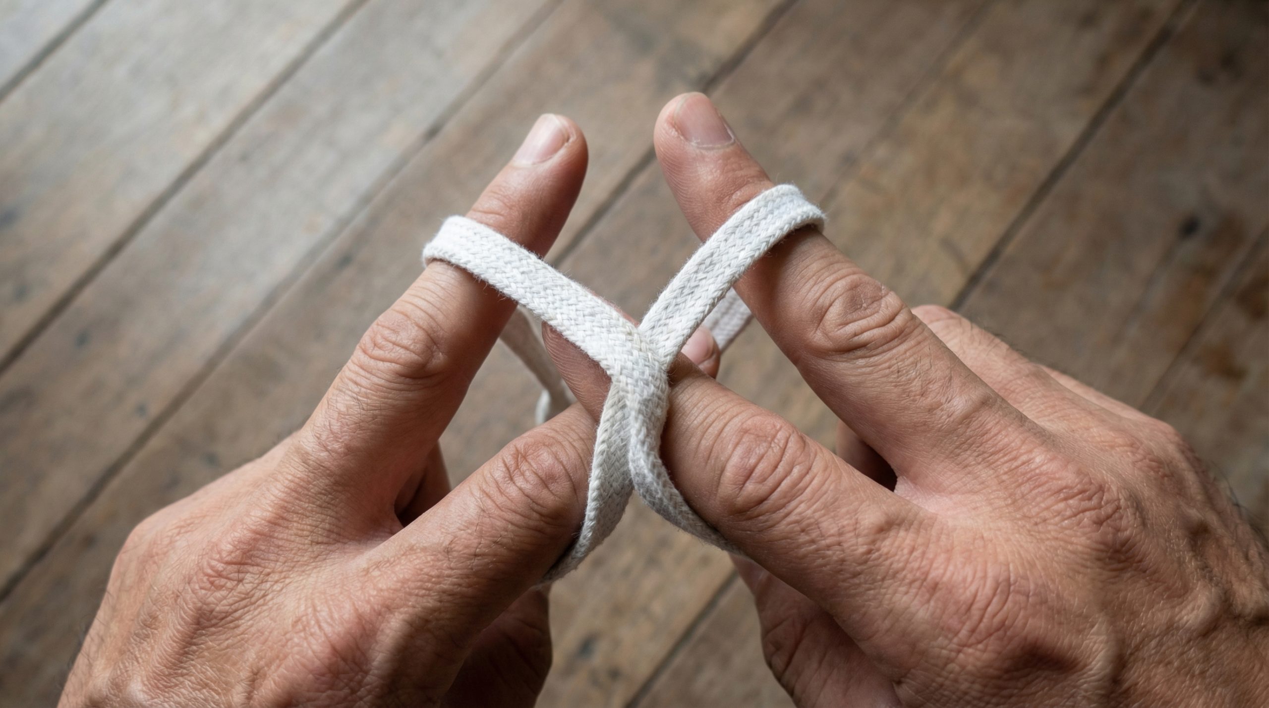 shoelace knot tying tutorial